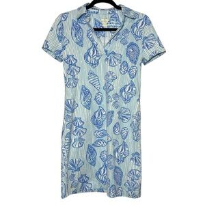 Lilly Pulitzer ChillyLilly Mandi Dress Size XS Blue White Striped UPF 50+ NWOT